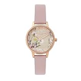 Olivia Burton Women's Stainless Steel Quartz Watch with Plastic Strap, Rose, 12 (Model: OB16SG04)
