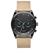 MVMT Element Chrono Mens Watch, 44 MM | Leather Band, Multifunction, Chronograph Watch with Date |...