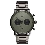MVMT Blacktop Mens Watch, 47 MM | Stainless Steel Link Band, Analog Chronograph Watch | Rallye Green...