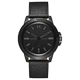 MVMT Minimal Sport Mens Watch, 45.5 MM | Stainless Steel Case, Leather Band, Analog Minimalist...