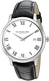 Raymond Weil Men's 'Toccata' Swiss Quartz Stainless Steel and Leather Watch, Color:Black (Model:...