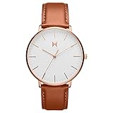 MVMT Legacy Slim Mens Watch, 42 MM | Leather Band, Analog Minimalist Watch | Eagle Tan