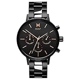 MVMT Nova Womens Watch, 38 MM | Stainless Steel Band, Analog Watch, Chronograph with Date | Crux