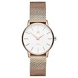 MVMT Avenue Womens Watch, 28 MM | Stainless Steel Mesh Band, Analog Minimalist Watch | Lexington