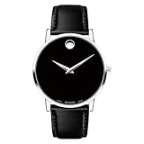 Movado Classic Museum 0607312 Black Dial Leather Strap Men's Watch