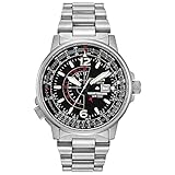Citizen Eco-Drive Promaster Nighthawk Quartz Mens Watch, Stainless Steel, Pilot watch, Silver-Tone...