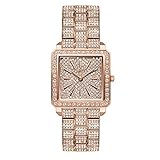 JBW Women's Cristal 12 Diamonds 18K Rose Gold-Plated Stainless Steel Watch, 28MM