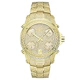 JBW Men's Luxury Jet Setter JB-6213 1.00 ctw Diamond Wrist Watch with Stainless Steel Link Bracelet