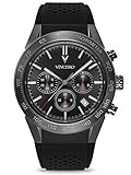 Vincero Luxury Men's Rogue Wrist Watch - Silicone Watch Band - 43mm Chronograph Watch - Japanese...