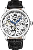 Stuhrling Original Mens Automatic Watch Skeleton Stainless Steel Self Winding Dress Watch with...